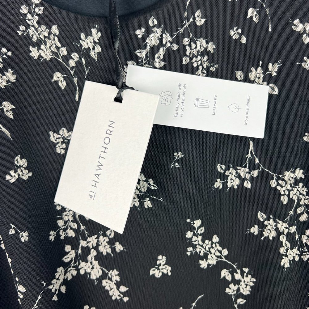 NWT Stitch Fix 41 Hawthorn Sophia Sleeveless Midi Dress Black Floral Size 1X - Picture 7 of 13